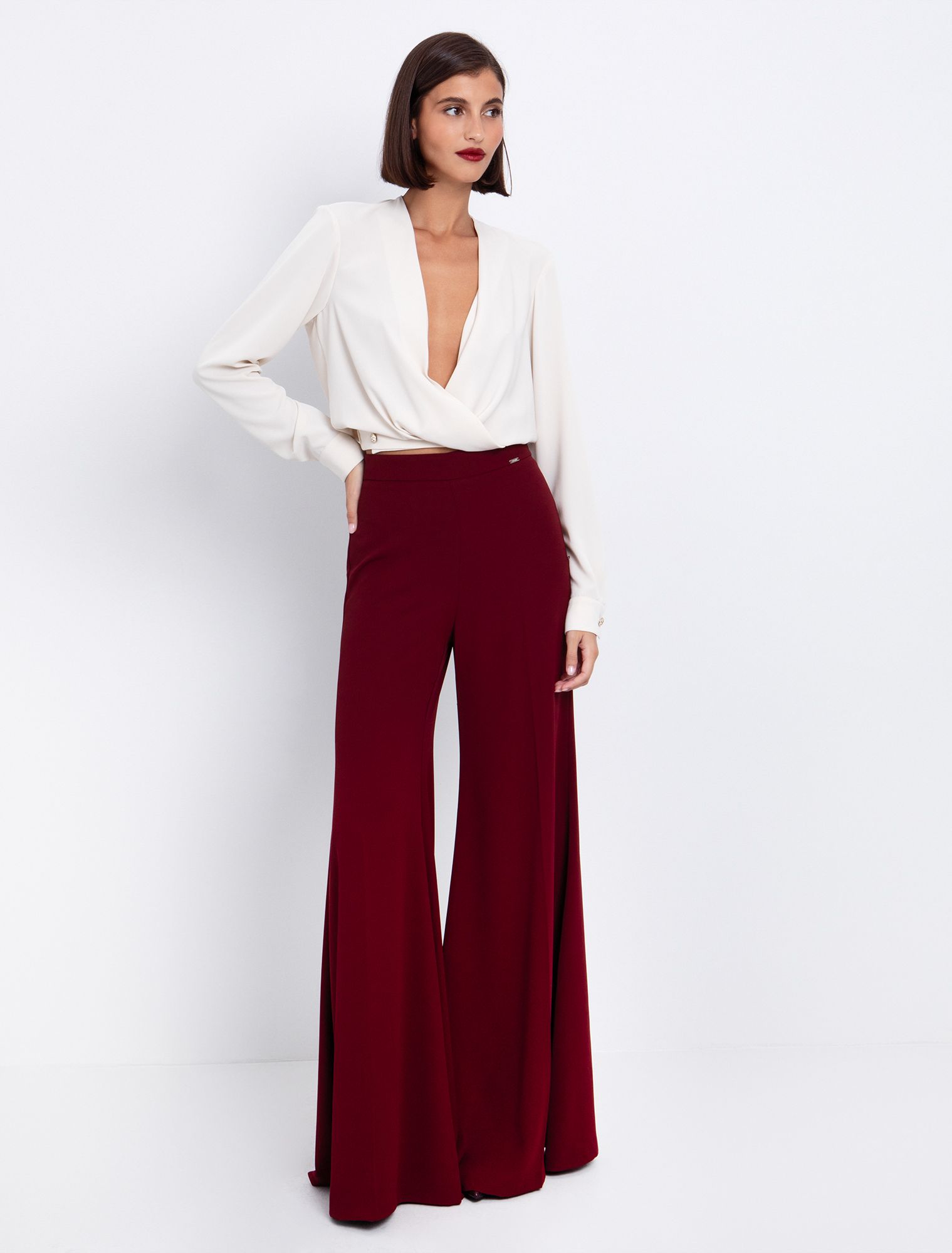 Κρουαζέ μπλούζα με κουμπιά