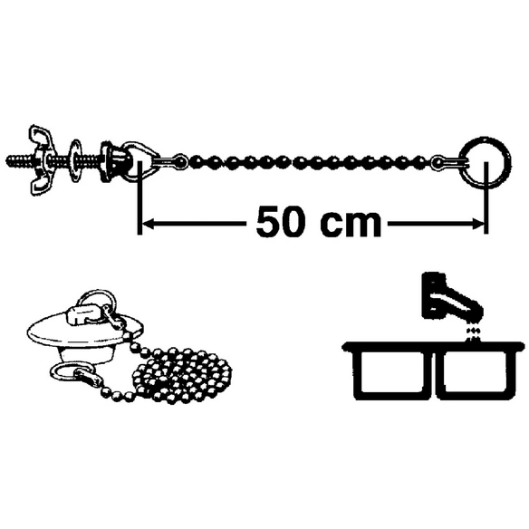 Kugelkette, Metall, braun