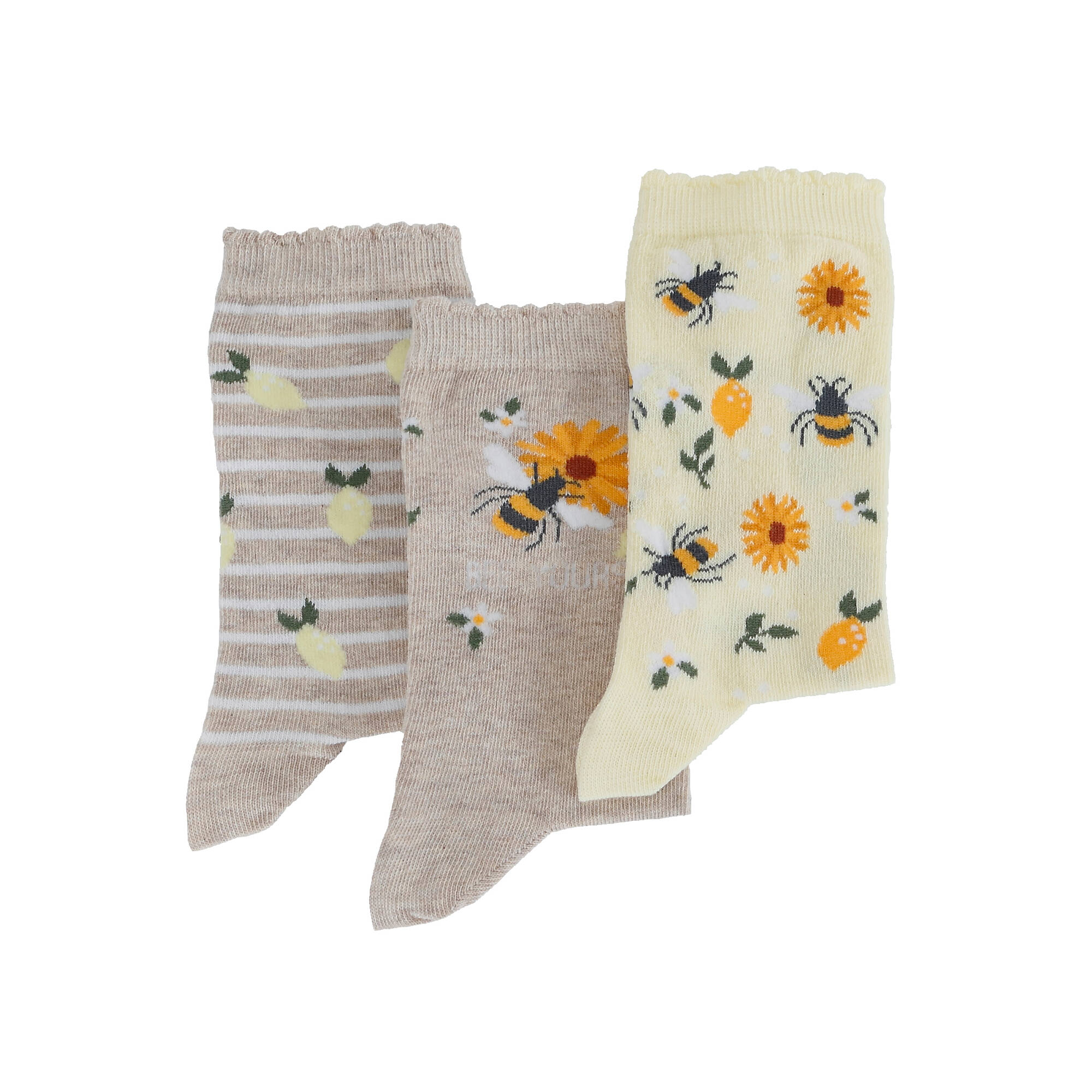Chaussettes fantaisie à motifs abeilles - lot de 3