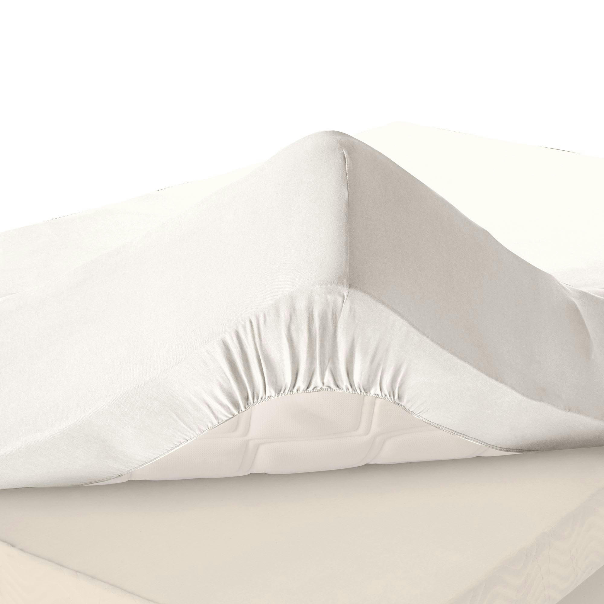 GRANDS BONNETS - Drap-housse grand bonnet 120x200x30 blanc en coton