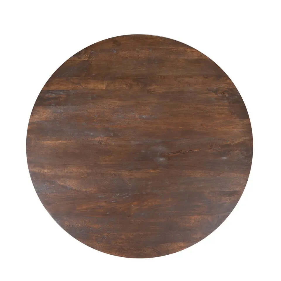 Eettafel Rond Bruin Hout - 130x130x76cm - Lima
