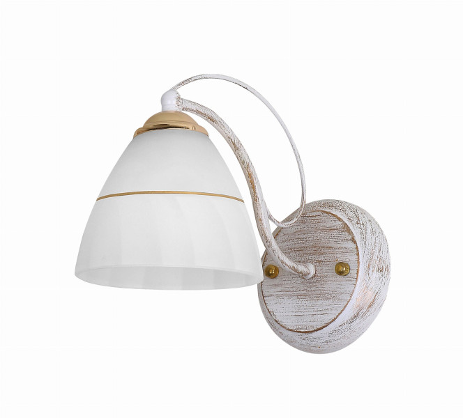 Fanetta KINKIET lampa 1x60w e27 biało złoty