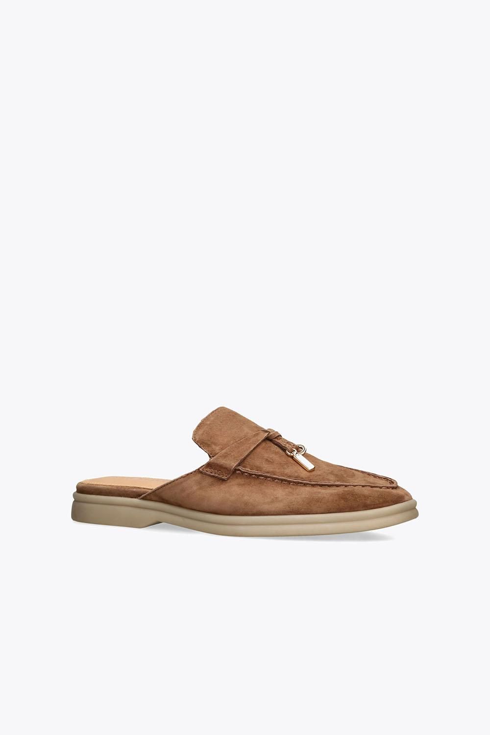 STEVE MADDEN Patrizia Brown Suede' Suede Sandals