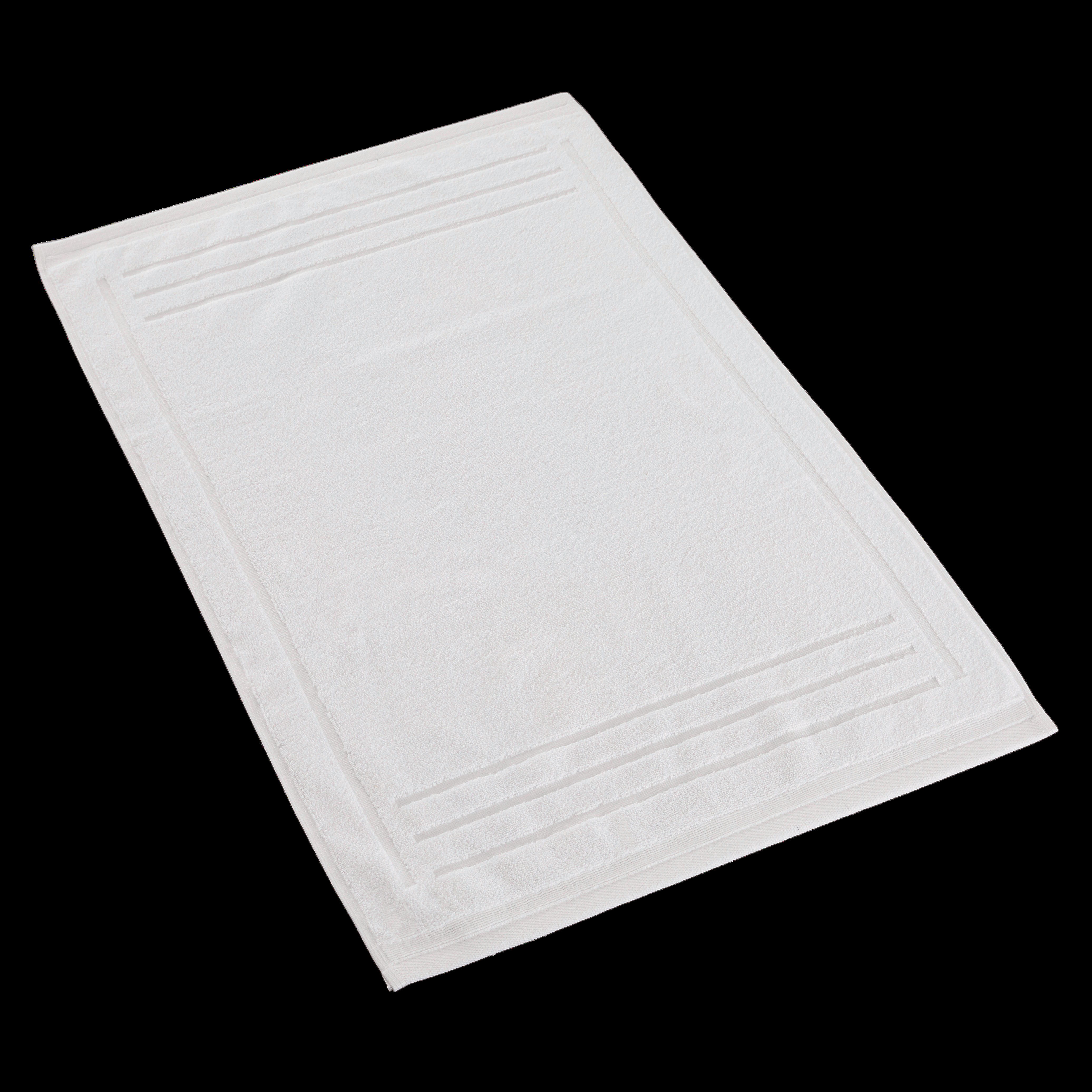 ROMANE - Tapis de bain en coton blanc 50x80 cm