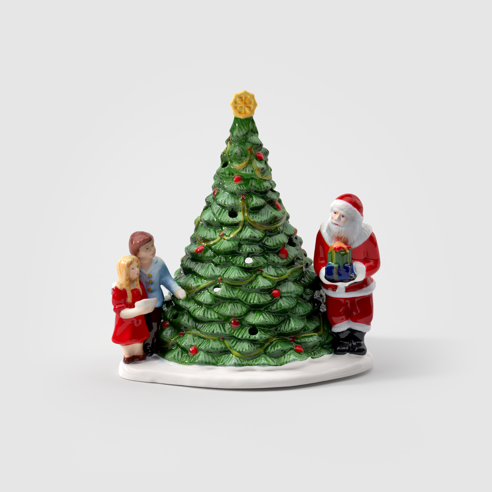 Christmas Toy's Hurricane lamp - Green, 7.9'' x 6.7'' x 9.1'', porcelain