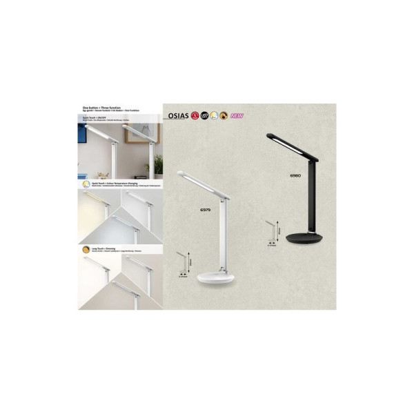 Lampka biurkowaOsias biała LED 9W Odcienie bieli wys:39,1cm Rabalux