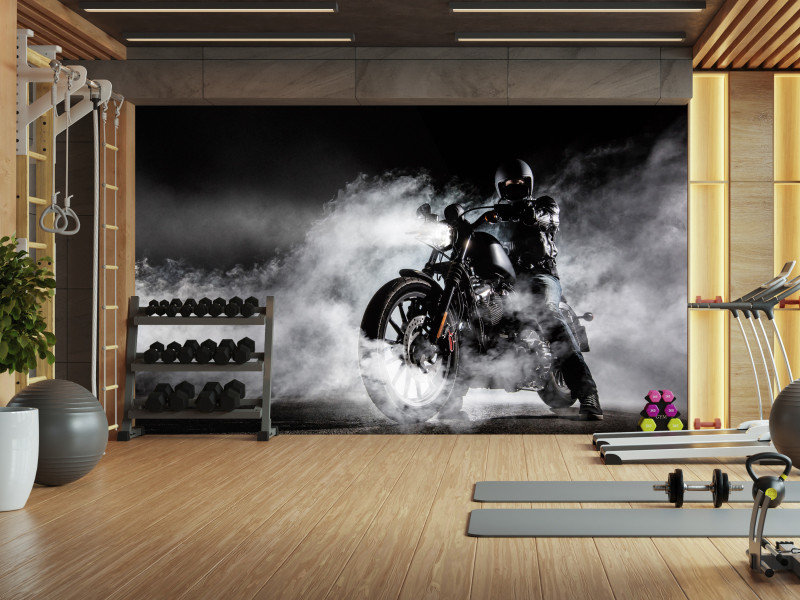 Fototapeta Motocykl we mgle 100x70cm