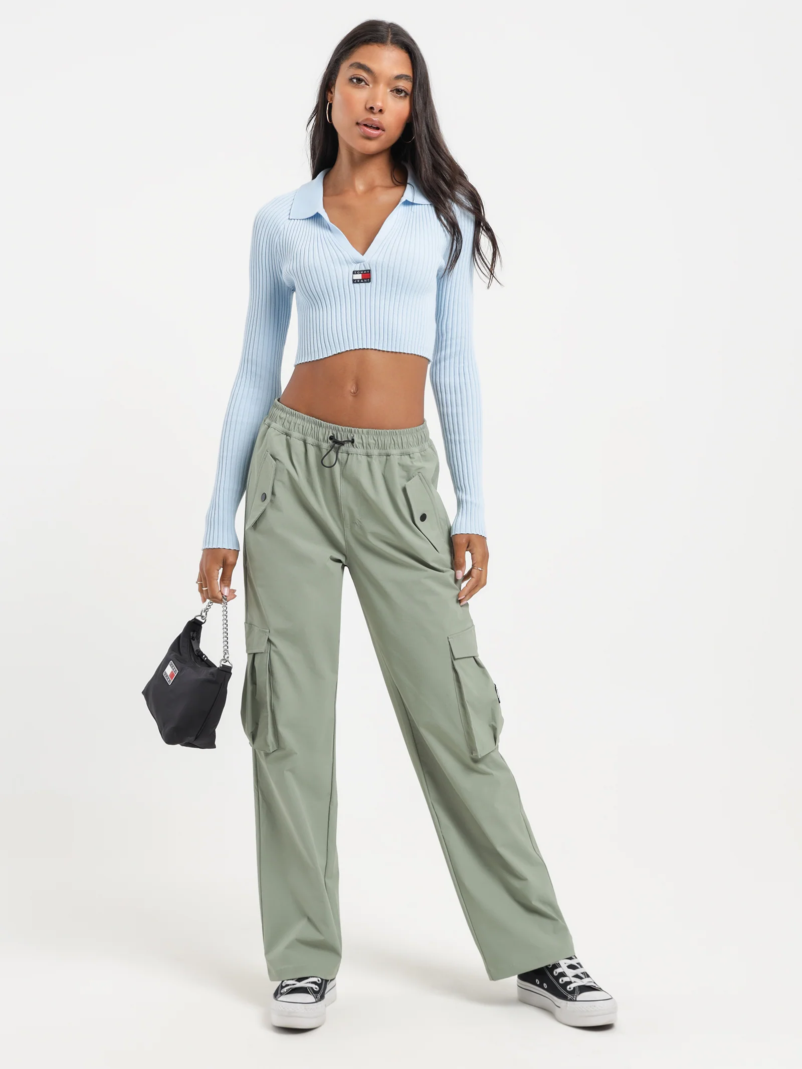 Badge Rib Collar Sweater