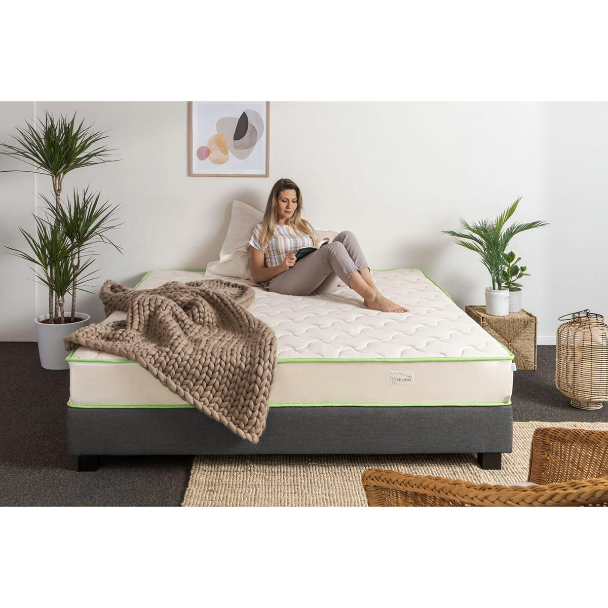NATURE - Matelas naturel en mousse végétale 90 x 200
