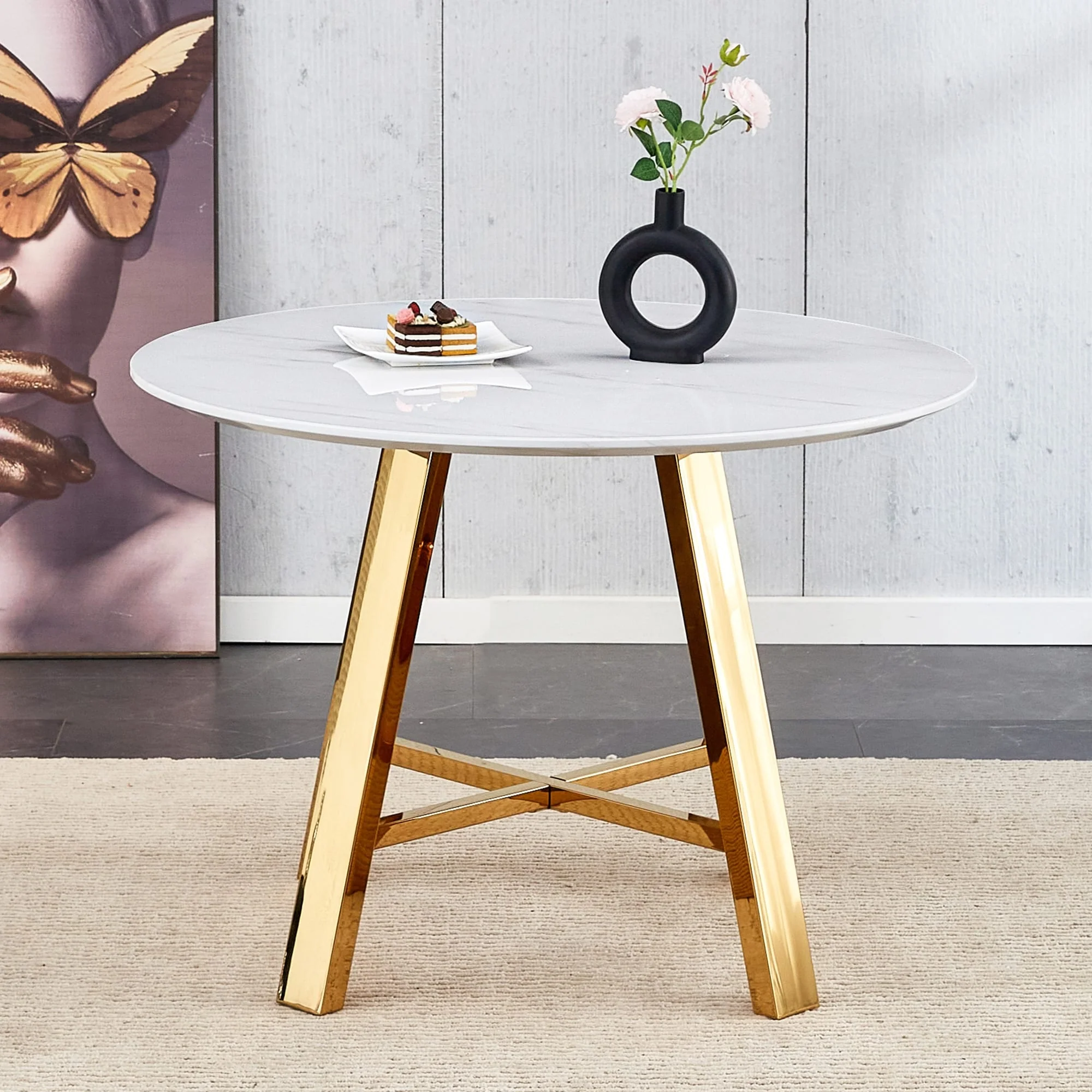 Modern Multi Functional Table with 300lb Capacity and 10 Min Assembly for Be Used for Living Room Office and Small Spaces