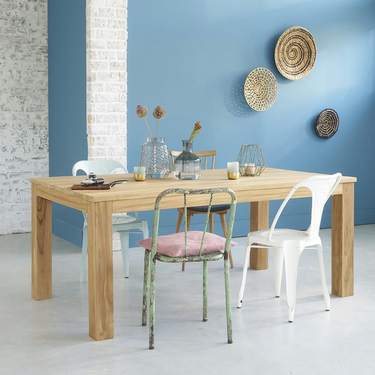 BOSTON - Table à manger en teck 8 personnes