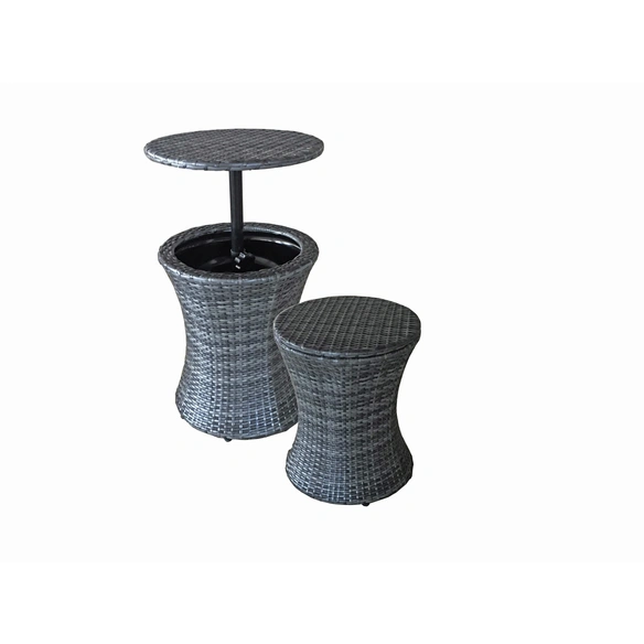 Gartentisch »MUMBAI«, Ø: 45 cm, Stahl/Kunstoffgeflecht