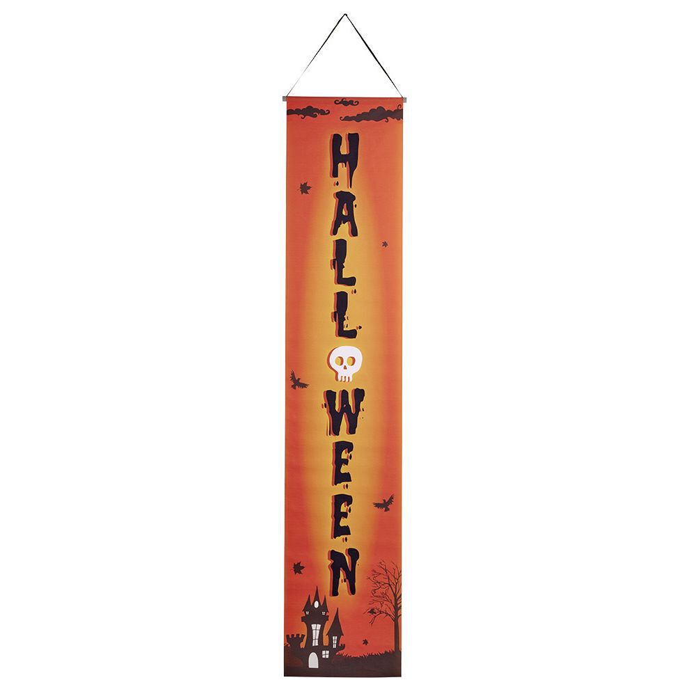 Bannière verticale inscription Happy Halloween 40xH200cm x2