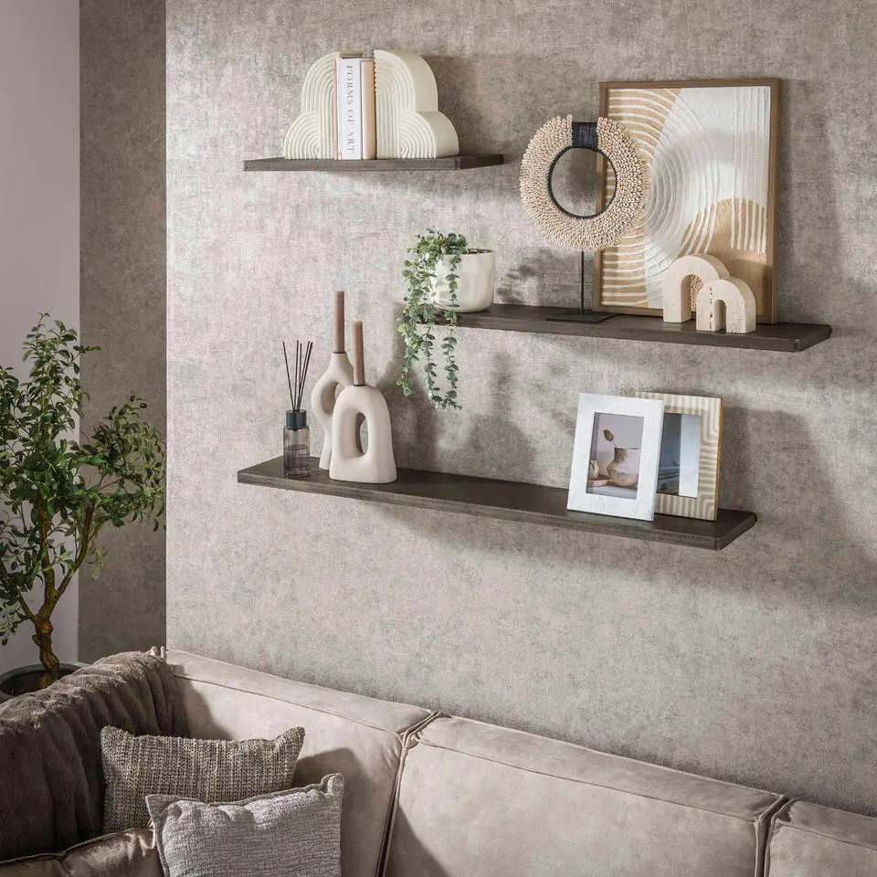 Fraaai - Nowi wandschap set van 3 - brons antiek