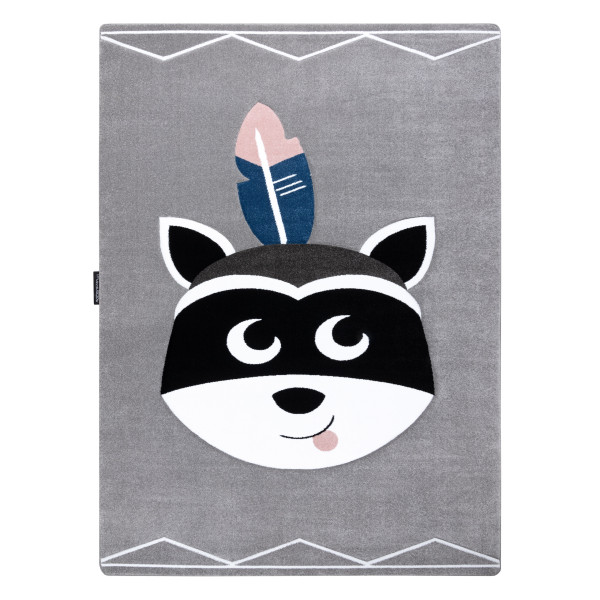 Dywan PETIT RACCOON MUKKI SZOP szary 140x190 cm