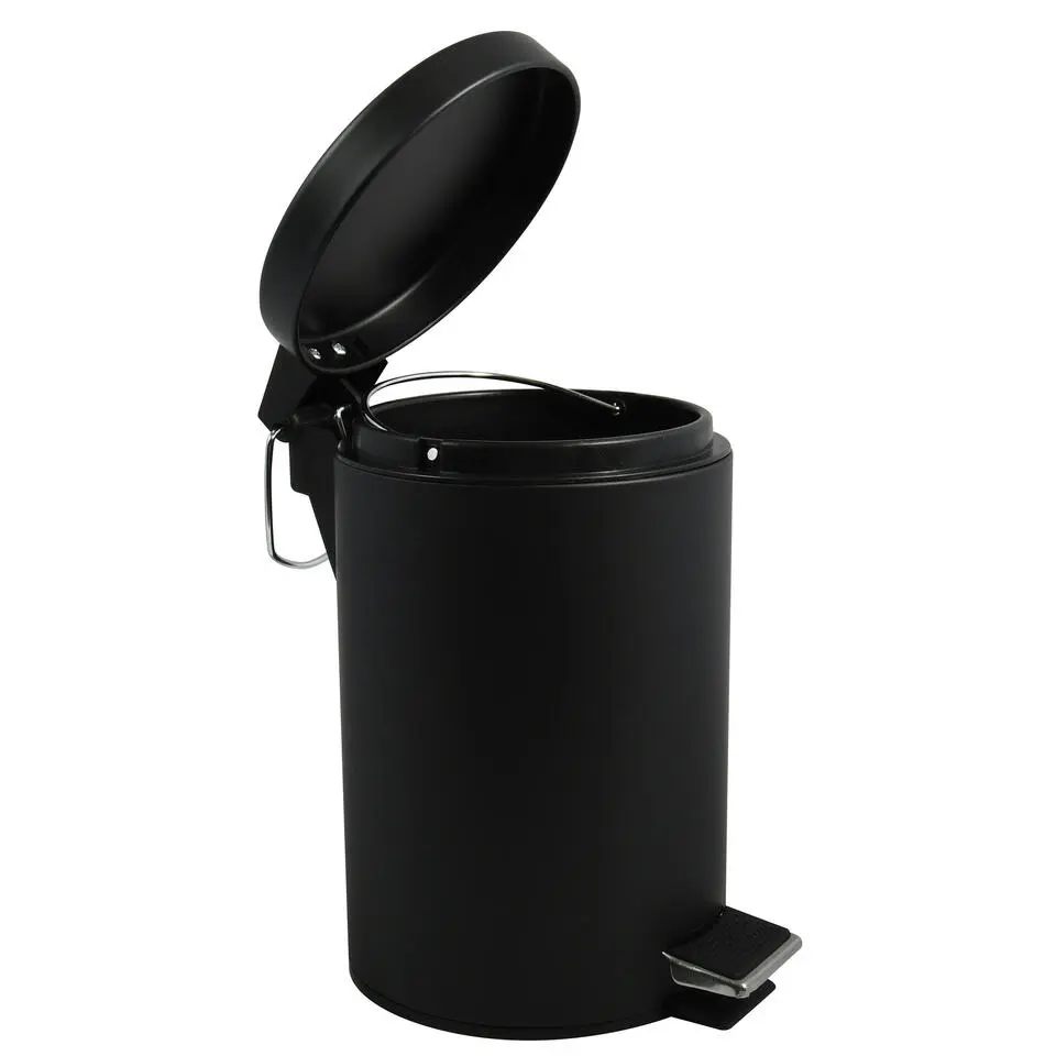 MSV Pedaalemmer - zwart - 3 liter - 17 x 25 cm