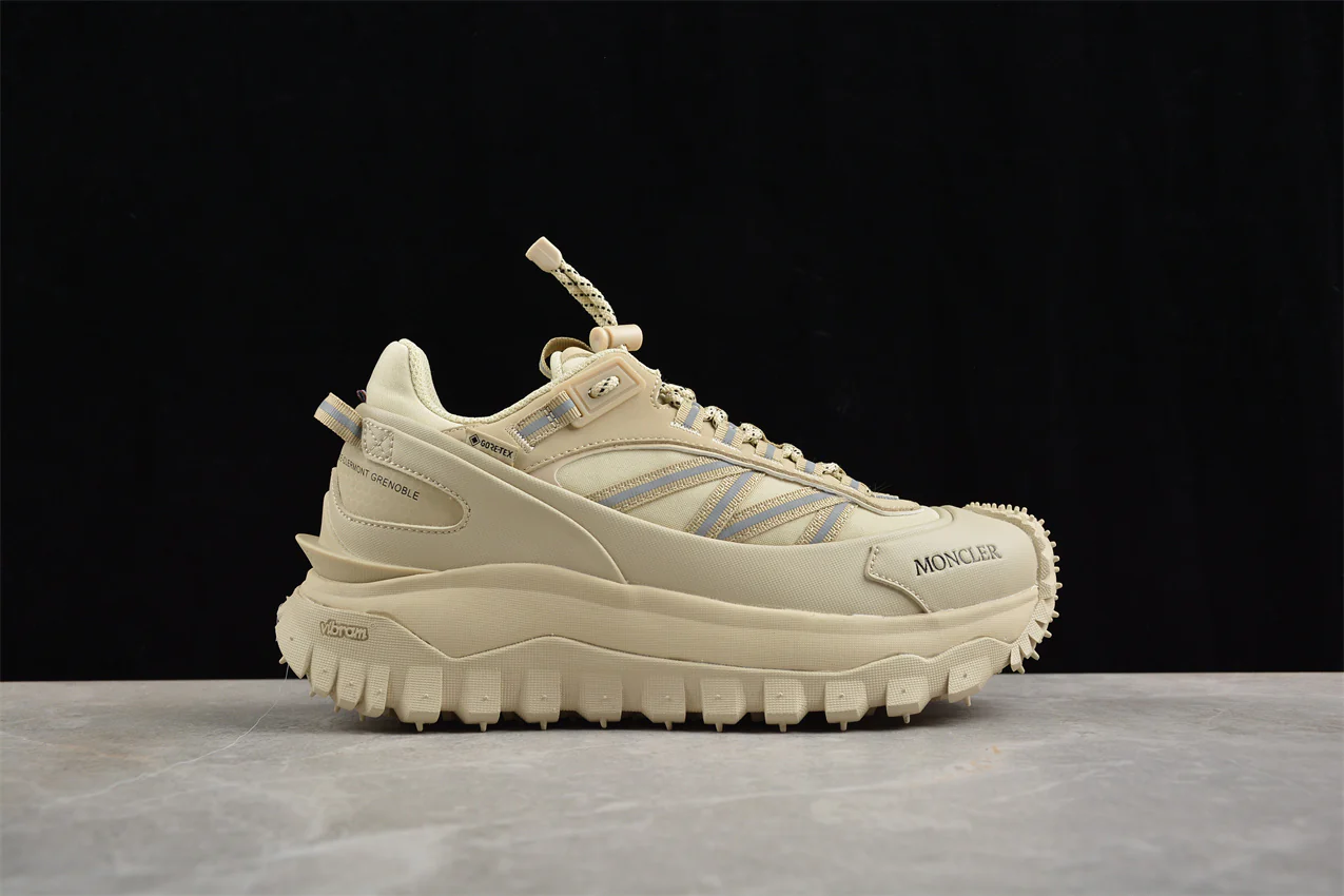 Moncler Trailgrip GT Slip Resistant Waterproof Low Top Outdoor Shoes Beige