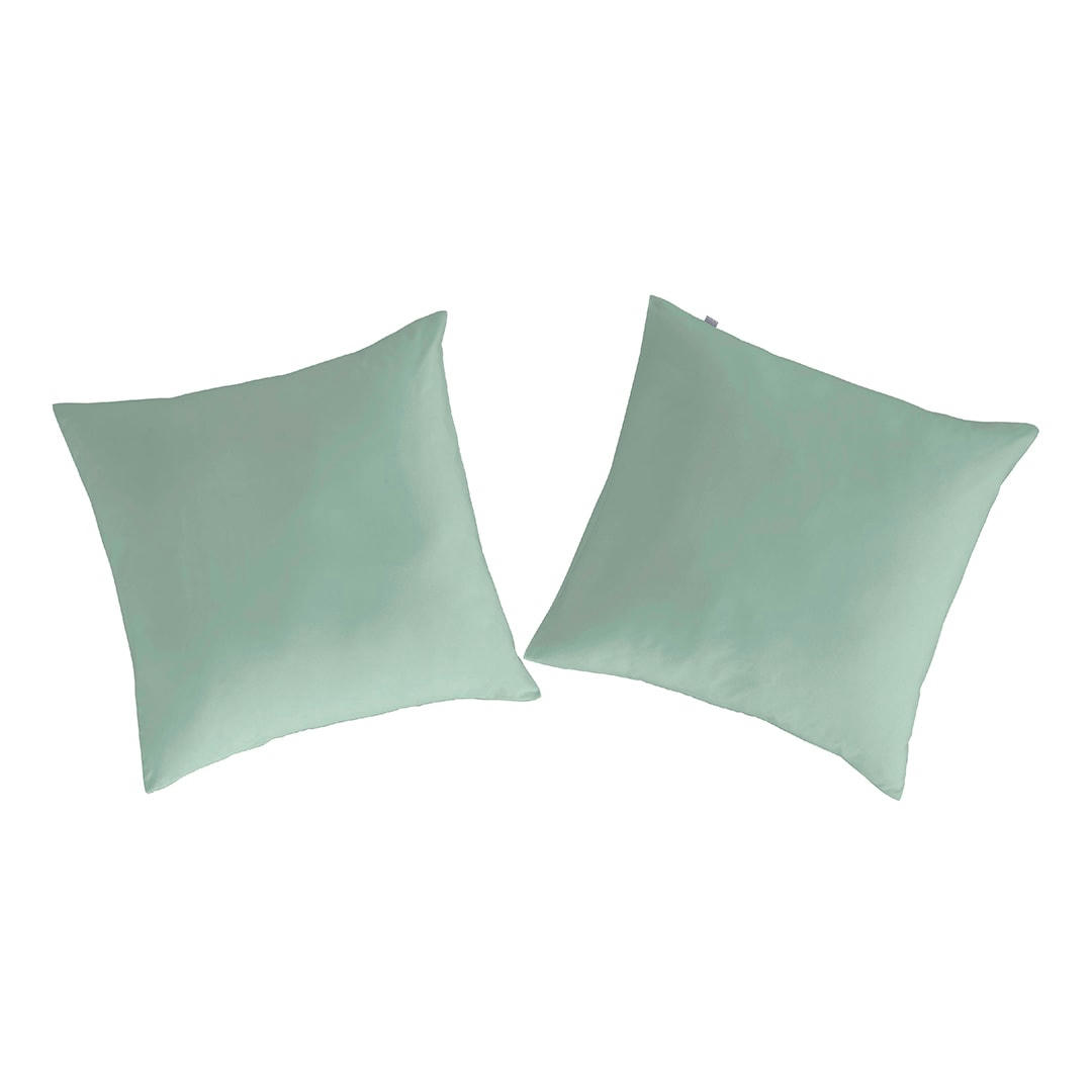 CASUAL TO - 2 Taies d'oreiller en coton 80x80 cm vert