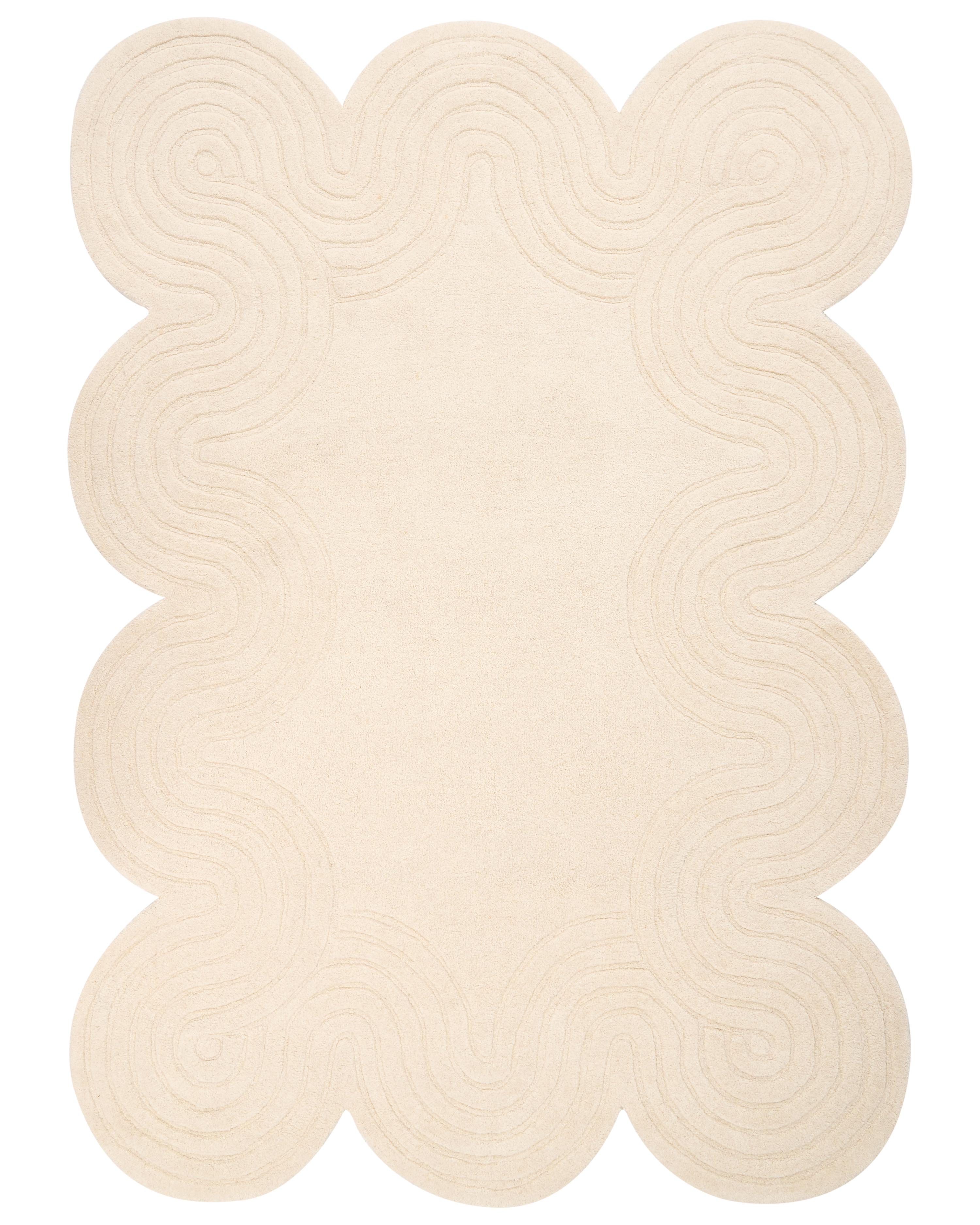 Rug MALVAN Beige 160 x 230 cm Wool