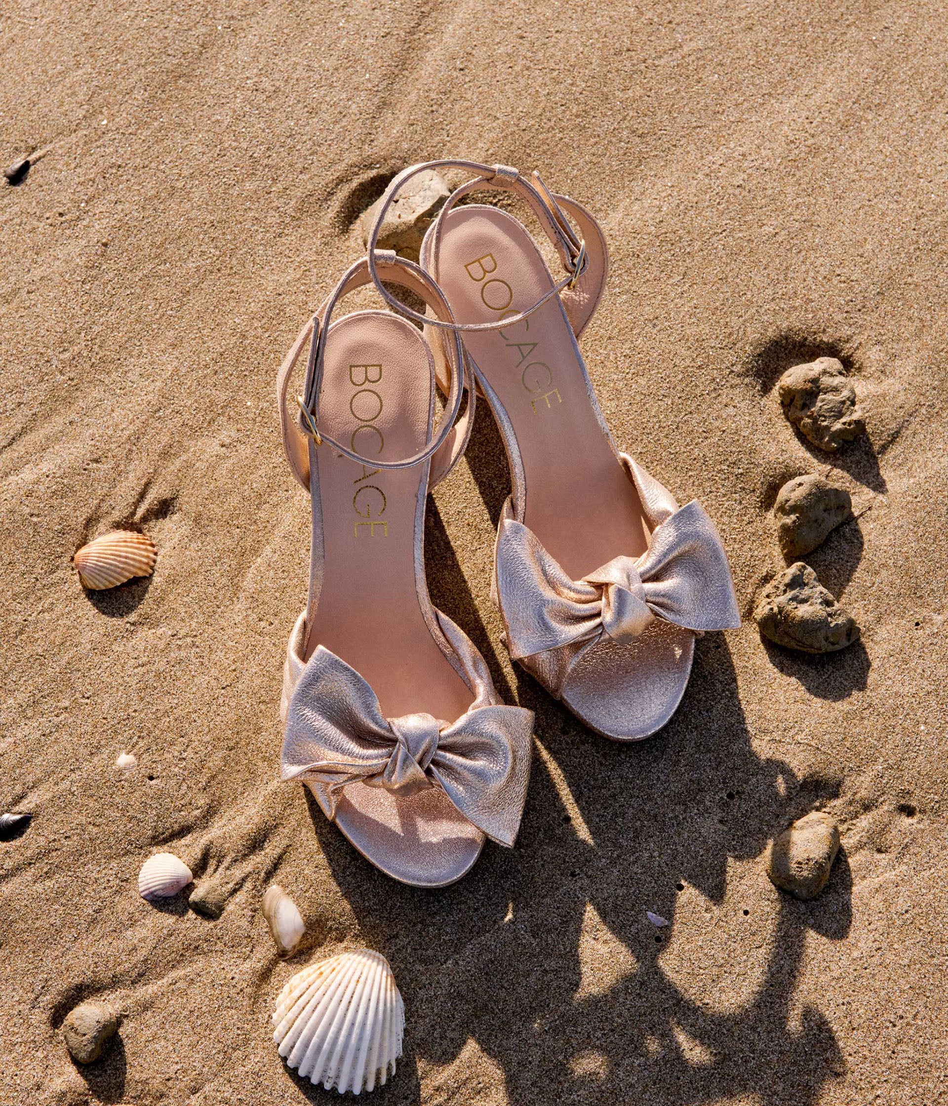 Sandale Pivoine platine