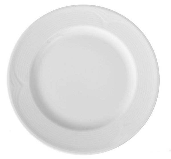 Assiette plate porcelaine blanche classique 300 mm- Lot de 6 - Hendi
