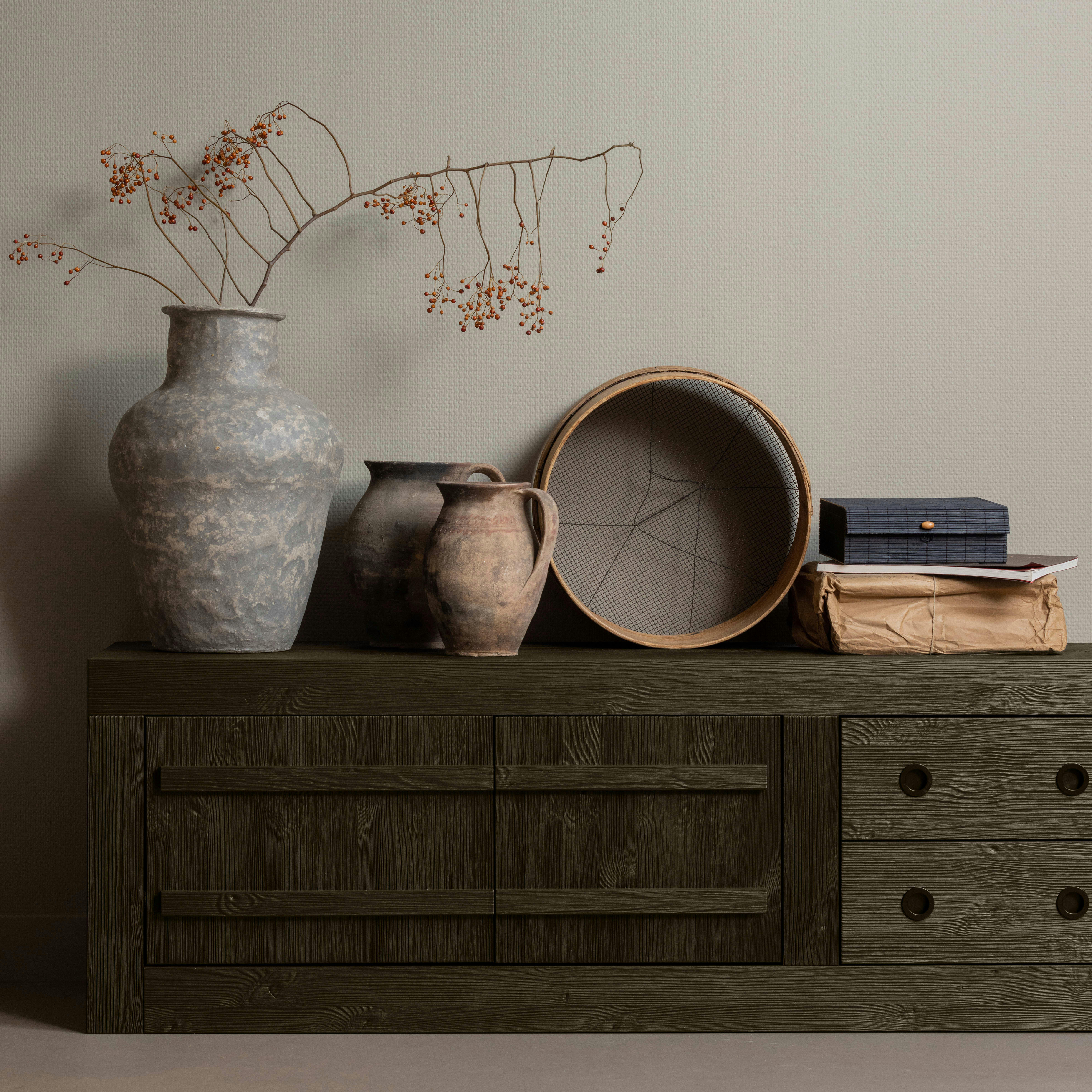 BEPUREHOME - Meuble TV en pin ombre