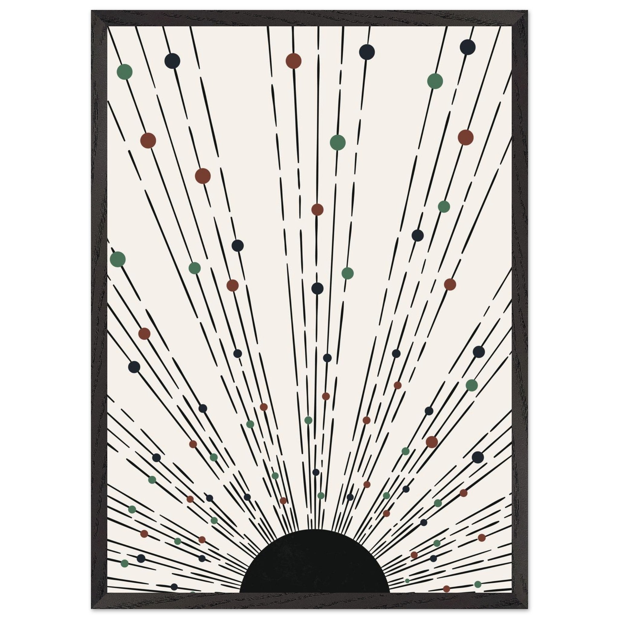Artfulprints Poster met Lijst Boho wall art - Boho arches II  - 50x70 cm - Meerkleurig