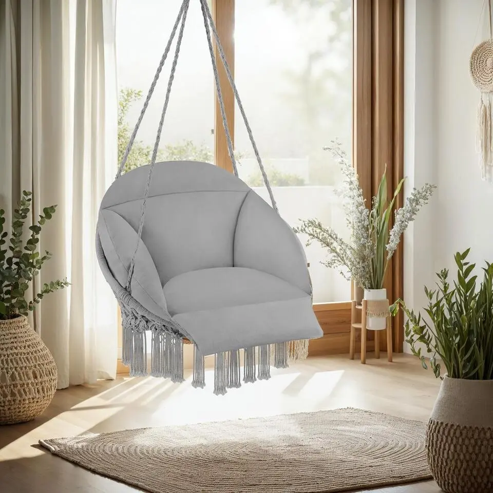 tectake Hangstoel Samira, Grijs