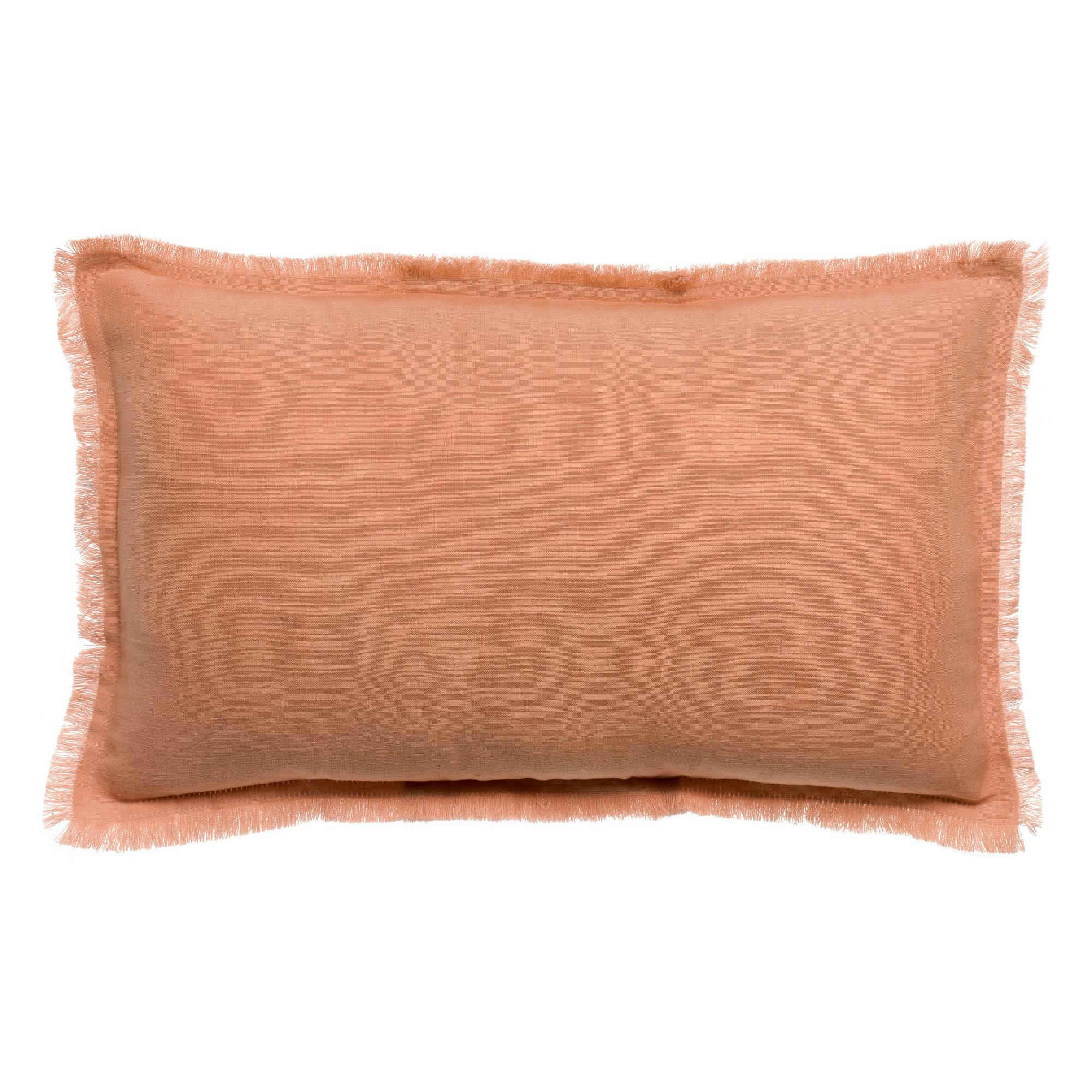 LALY - Coussin uni  en lin epice 30 x 50