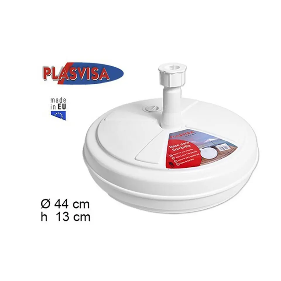 Parasolvoet Plastiva - kunststof - Dia 44 cm - klemsluiting - wit