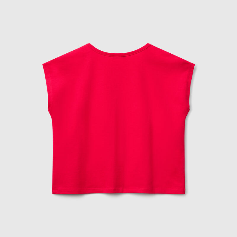 T-shirt with print and sequins