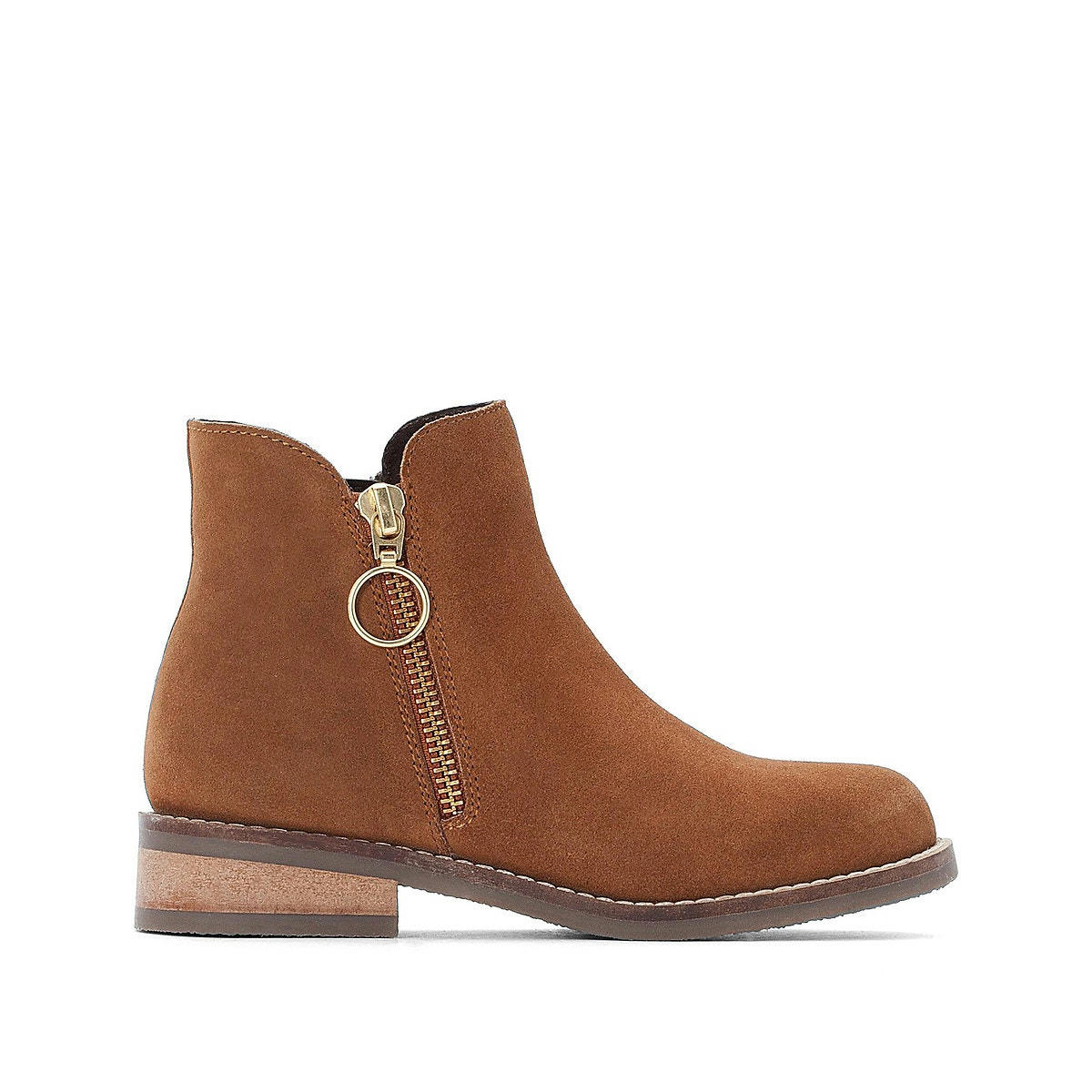 Bottines zippées cuir