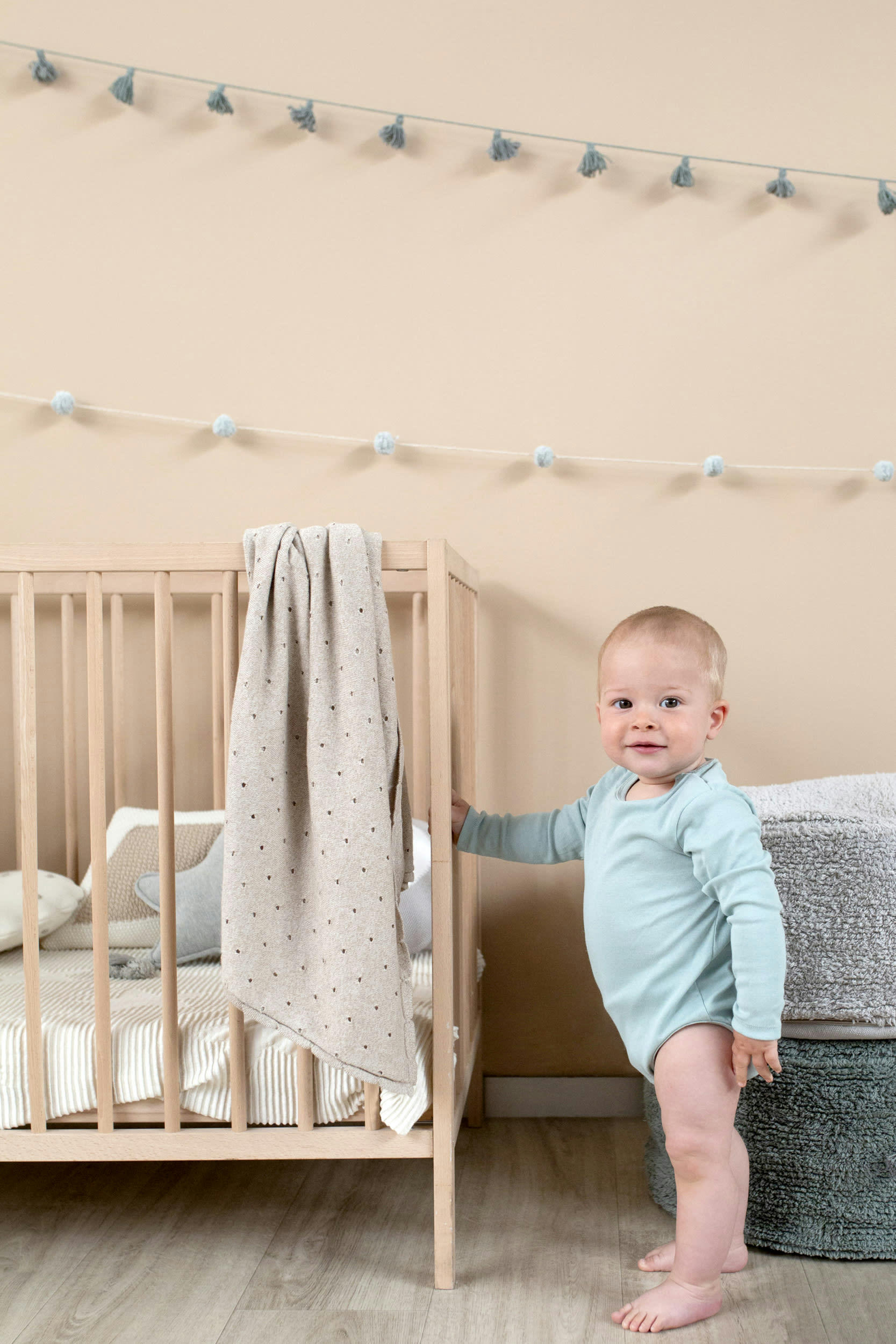 PYJAMA PARTY - Guirlande coton 500 bleu