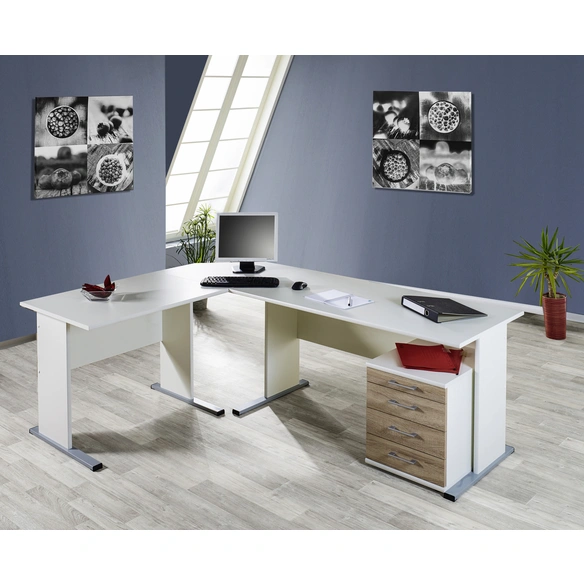Eckplatte »Serie 200«, Holzwerkstoff, weiß