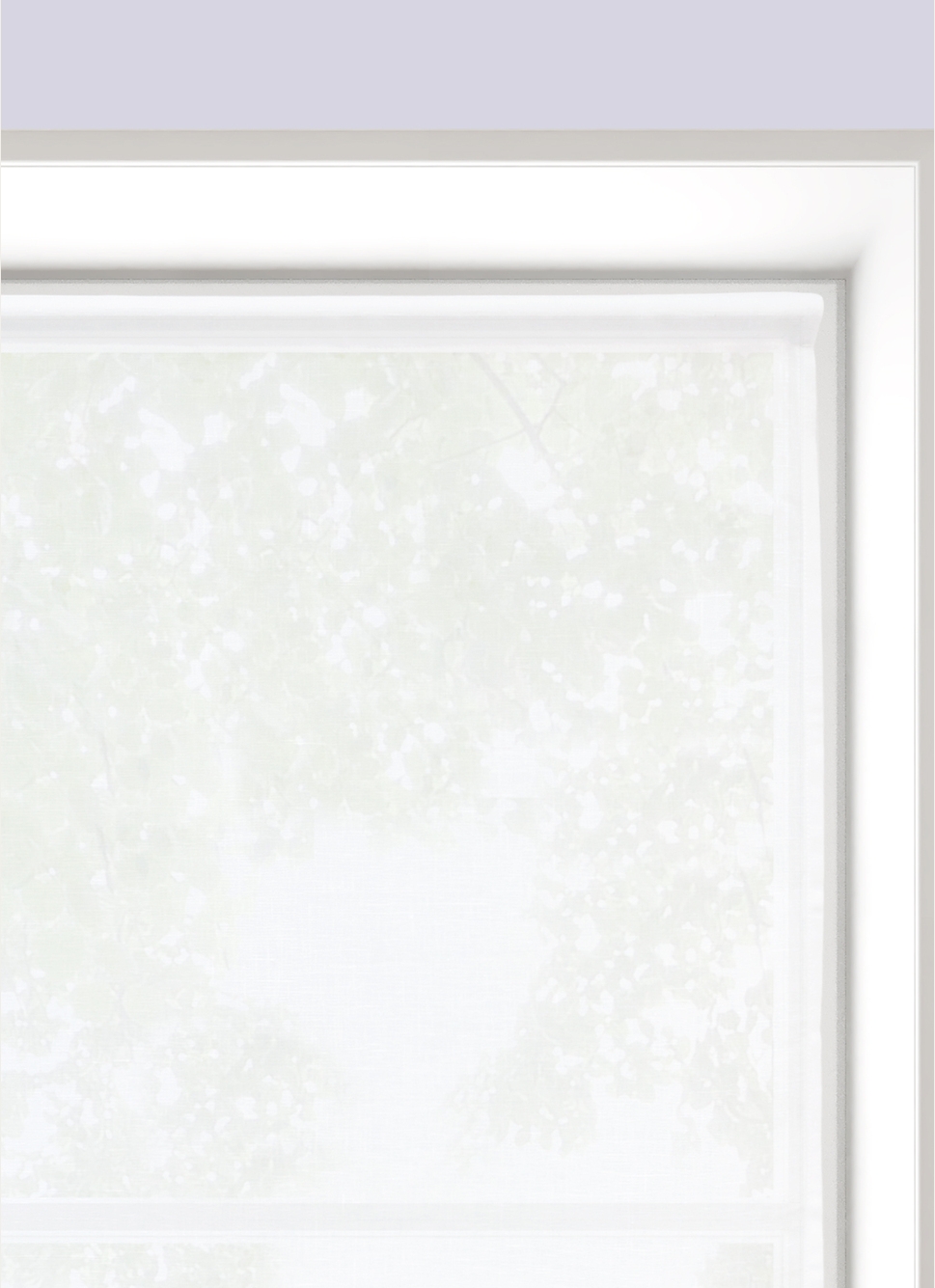 VOILAGE UNI AVEC PASSE-TRINGLE BLANC