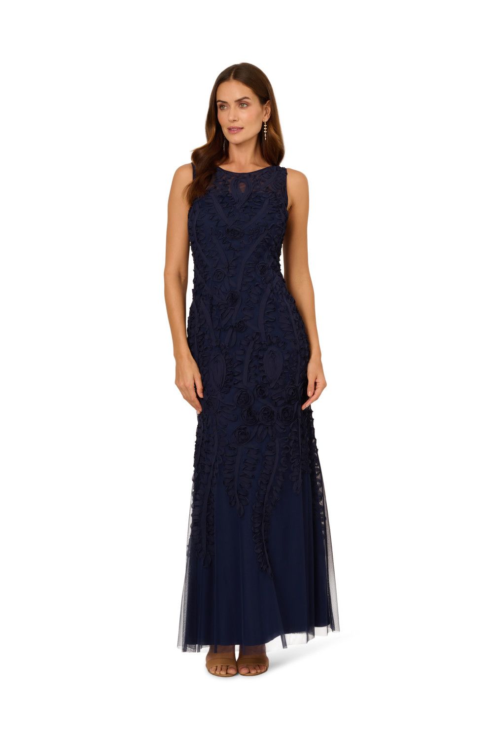 Adrianna Papell Soutache Long Dress