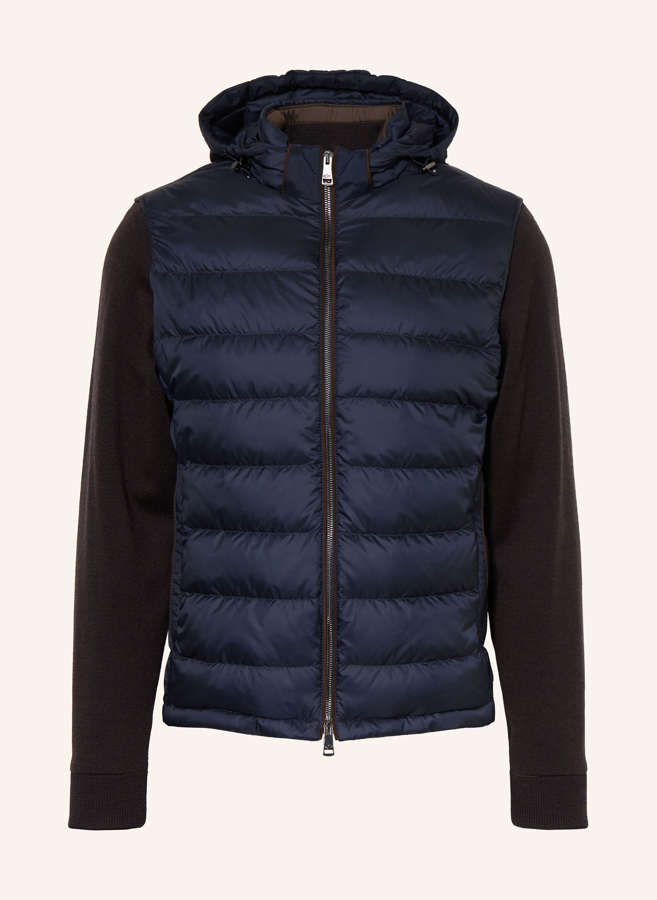 PAUL & SHARK Lightweight-Daunenjacke im Materialmix mit abnehmbaren Ärmeln