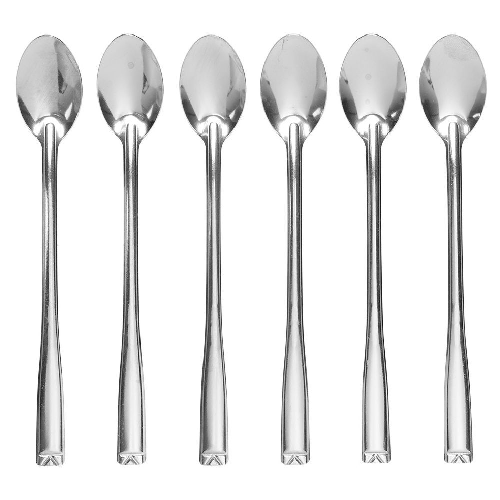 Lot de 6 cuillères à mazagran en inox