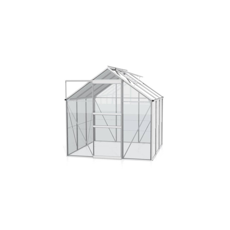 Serre en verre Venus aluminium anodisé 3,8 m² VITAVIA