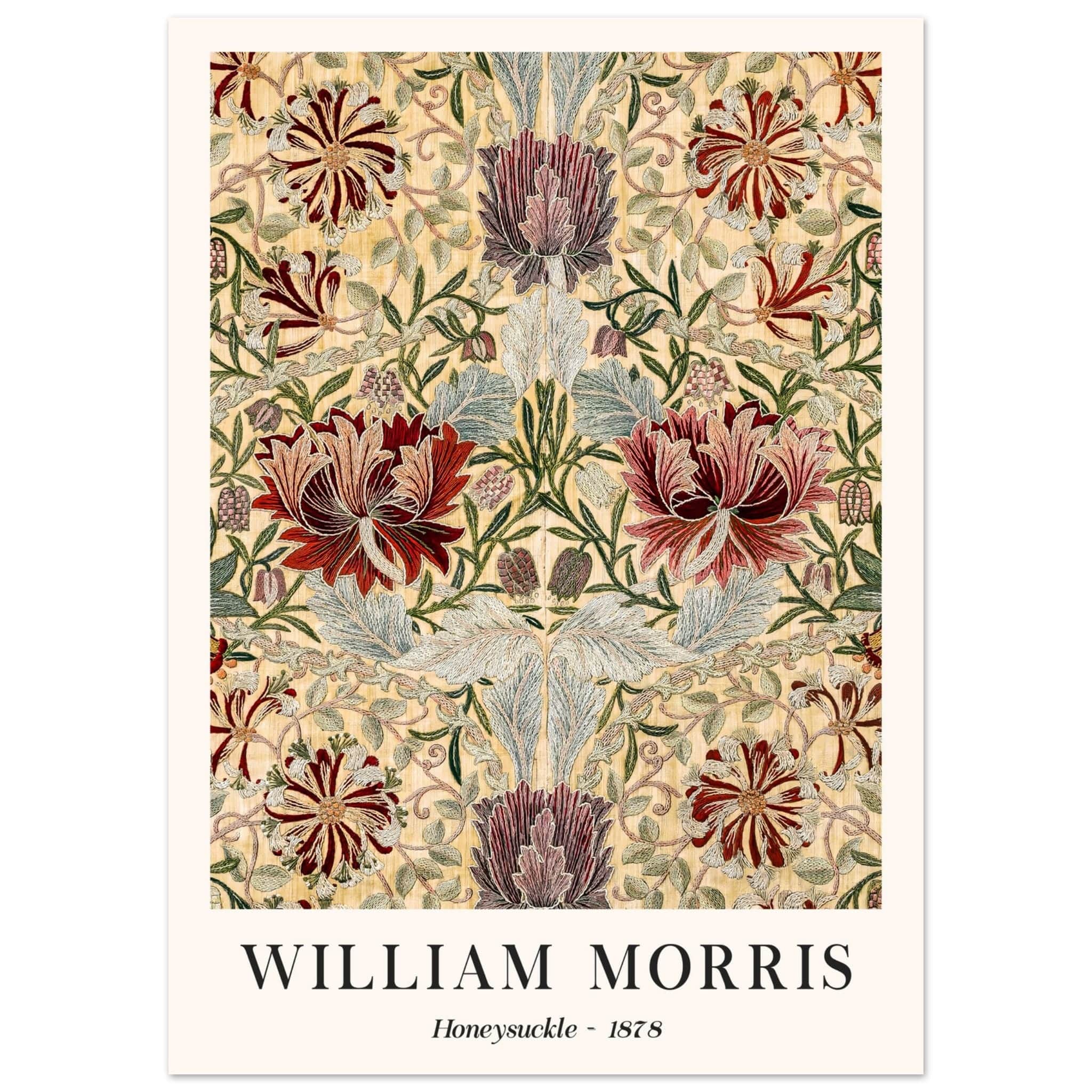 Artfulprints Poster William Morris - Honeysuckle III 1886  - 50x70 cm - Meerkleurig