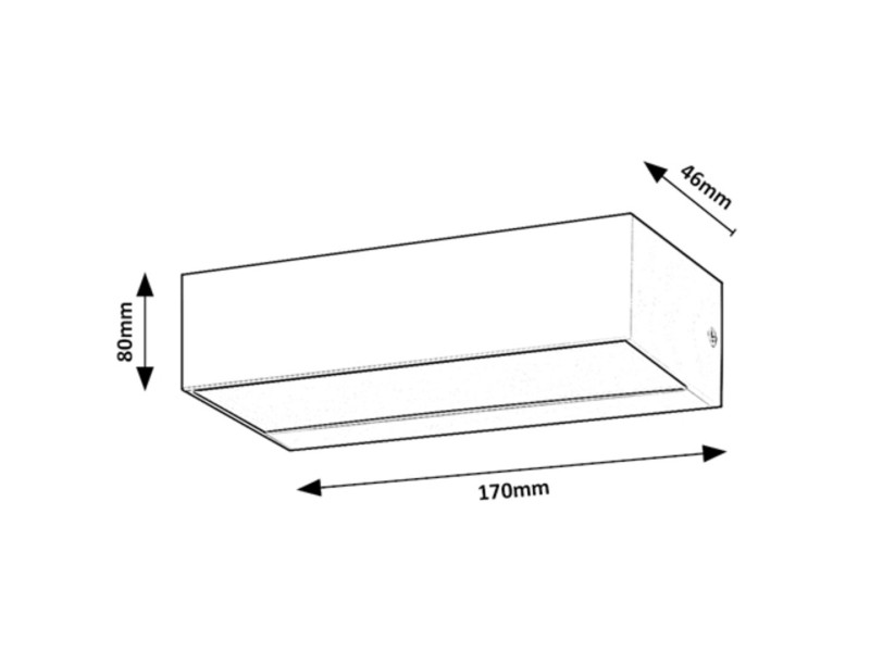 Kinkiet zewnętrzny Haldenczarno-biały LED 1x9W 640lm IP65 Rabalux
