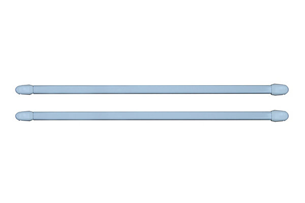 Kit barres de rideaux 50/80 blanc mat x 2