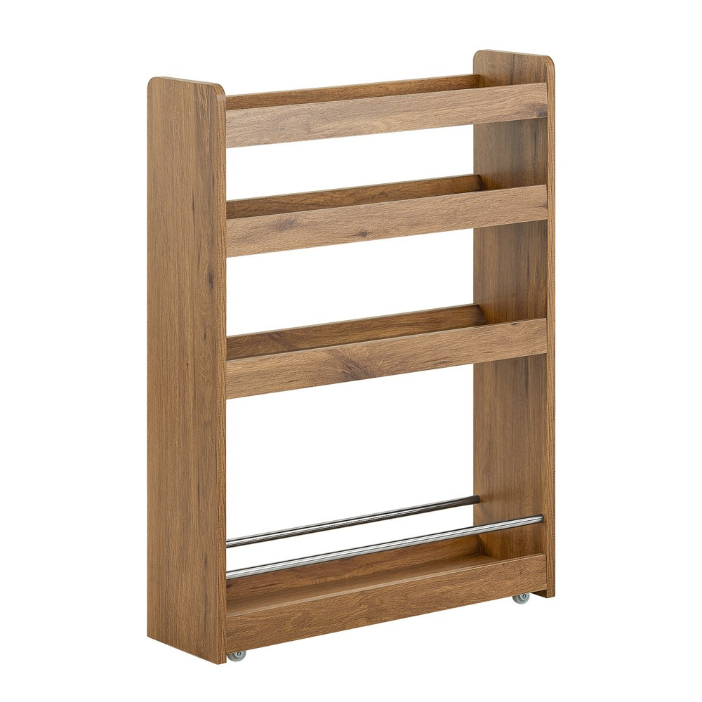 SoBuy Wózek kuchenny z 4 półkami Ciemnobrązowy 60x18x81cm NSR01-PF