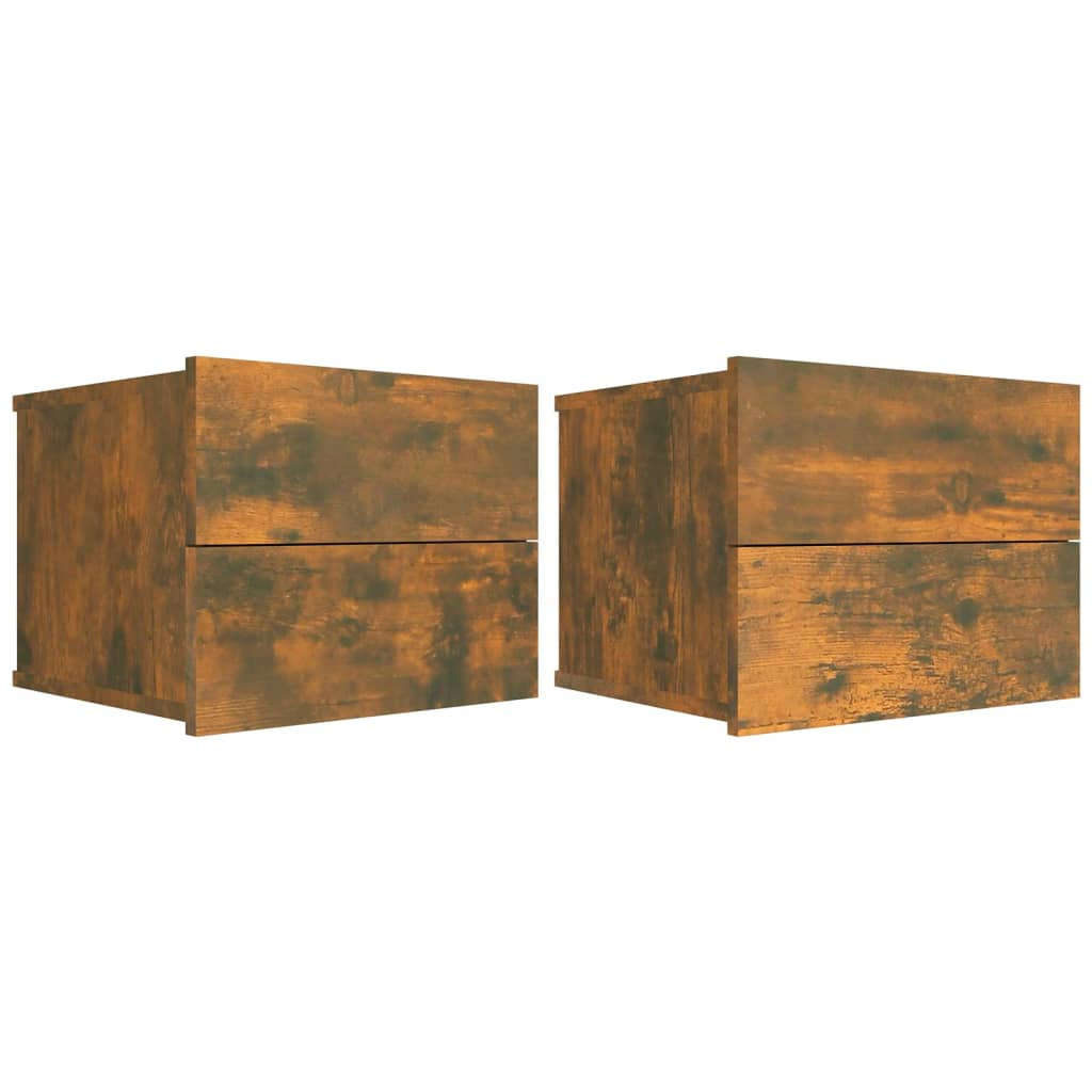 2x Szafka Nocna Stolik Komoda Brązowa z Szufladą Do Sypialni 40x30x30 cm