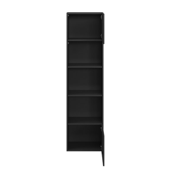 Armoire penderie 2 portes battantes noire GoodHome Atomia H. 187,5 x L. 50 x P. 35 cm