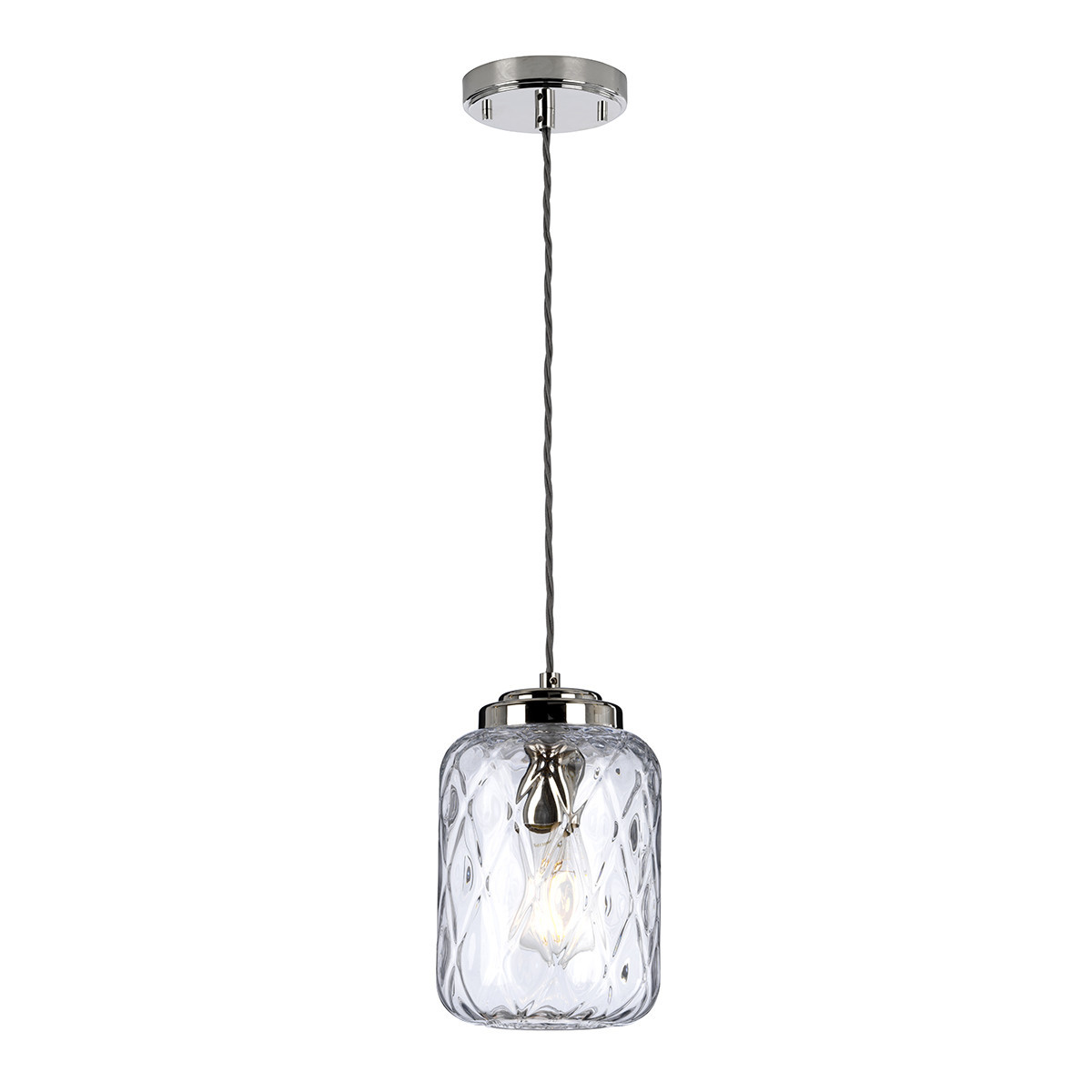 Lampa wisząca polerowany nikiel Sola 1xE27x60W Elstead