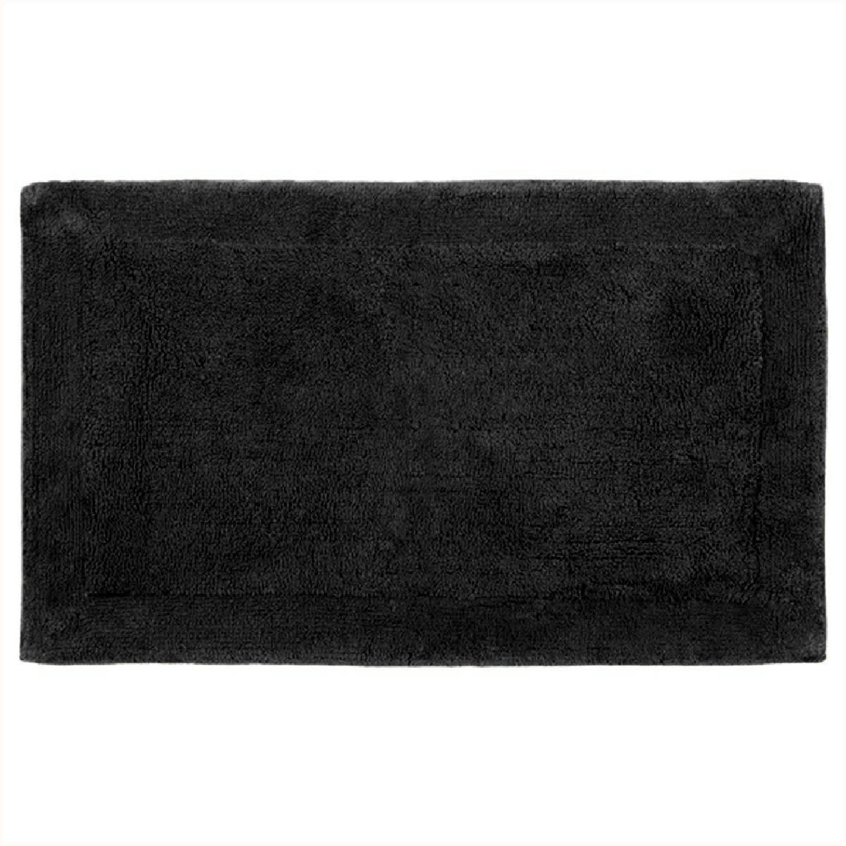 NUANCO - Tapis doux & épais de bain ou d'intérieur Noir 70x120 cm