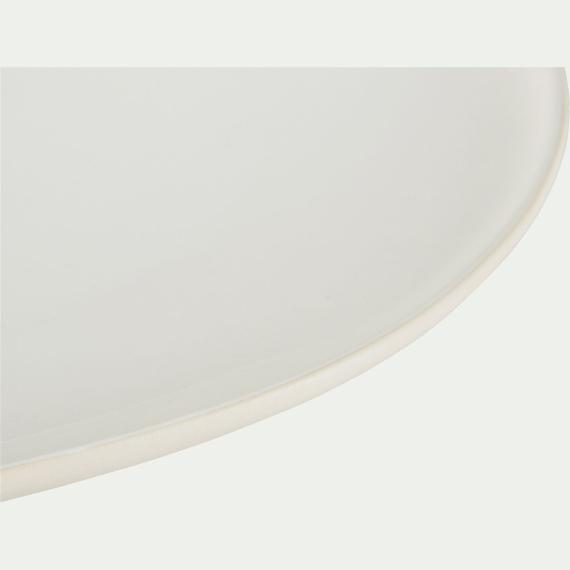 KYMA - Assiette plate en grès D27cm - blanc ventoux