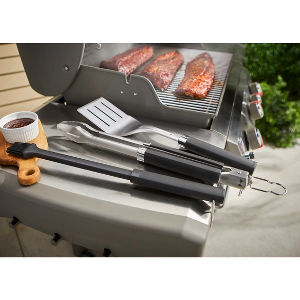 Grillbesteck-Set »Precision«, edelstahlfarben/schwarz, für Grillen
