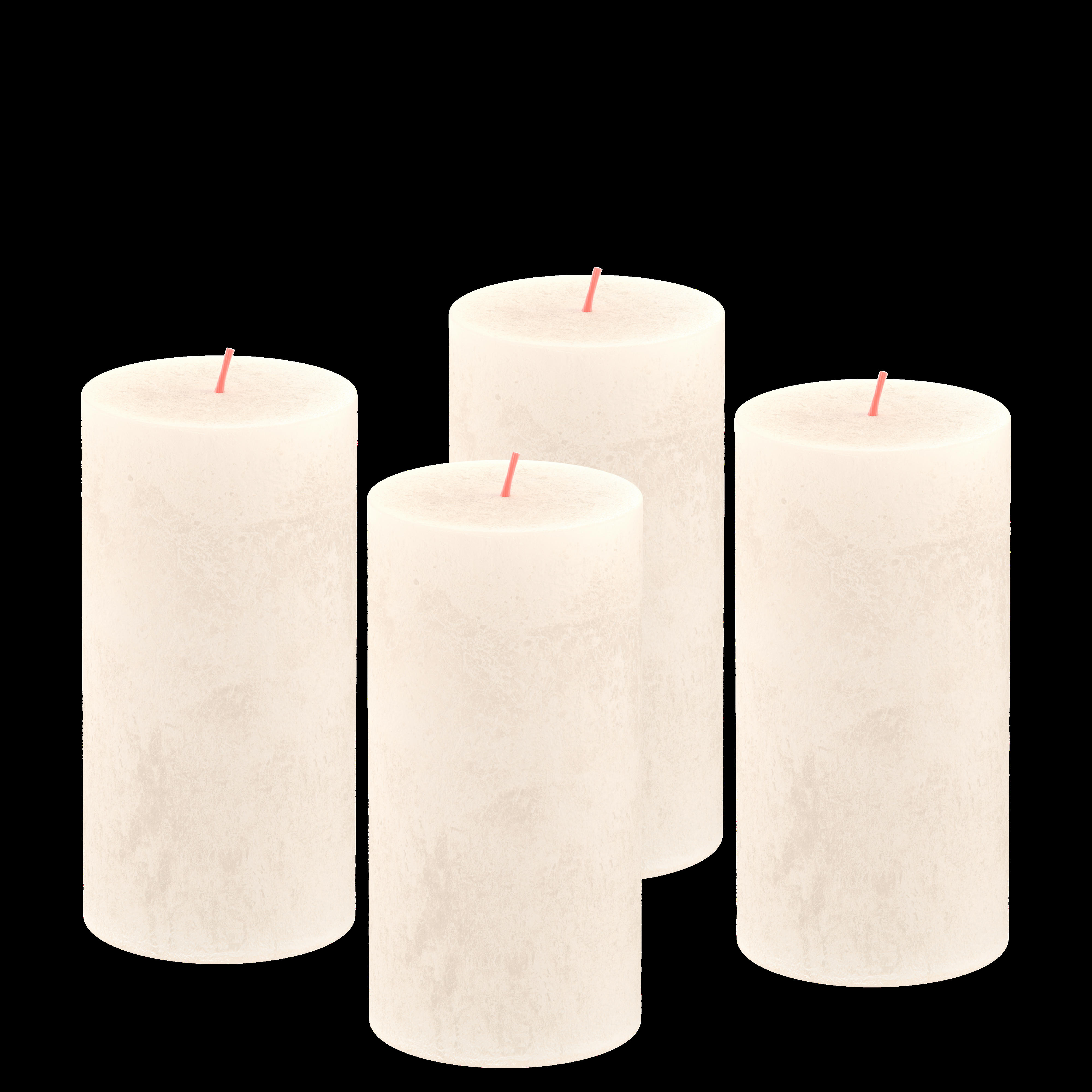 - Lot De 4 Bougies, Ivoire, 13Cm